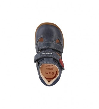 GEOX Macchia greyish navy leather shoes