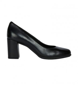 GEOX New Annya leather shoes black -Heel height: 7,5cm