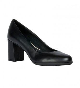GEOX Zapatos de piel New Annya negro -Altura del tacón: 7,5cm-
