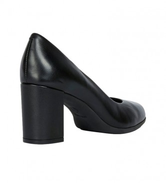 GEOX New Annya leather shoes black -Heel height: 7,5cm