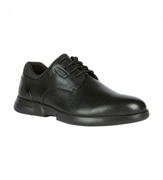 GEOX Smoother leather shoes black  