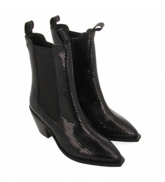 Gioseppo Black Disuk leather boots -Heel height: 6,5cm