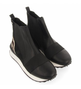 Gioseppo Harbin Leather Ankle Boots Black