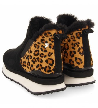 Gioseppo Wahl ankle boots black, animal print