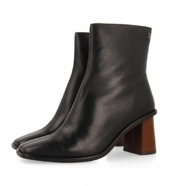 Gioseppo Consthum leather ankle boots black - Heel height 6cm