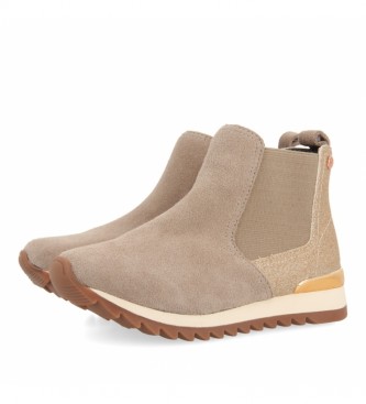 Gioseppo Linz beige leather ankle boots