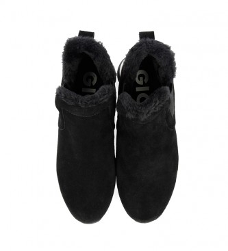 Gioseppo Eckero botas de couro preto - altura da cunha: 3,5 cm