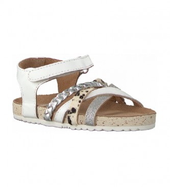 Gioseppo Carthage white leather sandals