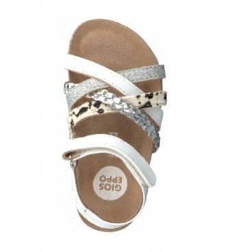 Gioseppo Carthage white leather sandals