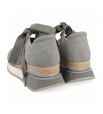 Gioseppo Sneakers type Espardilles leather Cincinnati gray -Height of heel: 5.5 cm