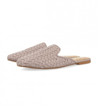 Gioseppo Mauve braided leather slipper