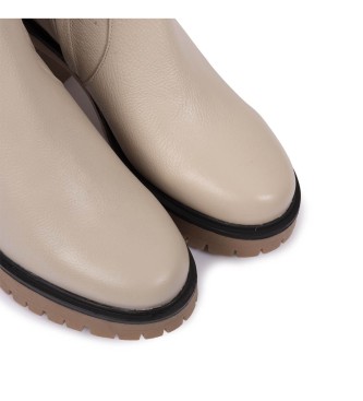 Gioseppo Botas de tornozelo de couro de Neidling branco -Altura do calcanhar 8cm