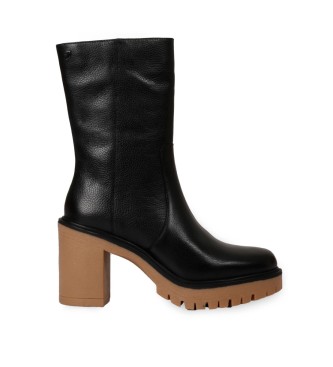 Gioseppo Neidling lederen enkellaarsjes zwart -Hoogte hak 8cm - Esdemarca  winkel voor schoenen, mode en accessoires - merkschoenen en merksneakers