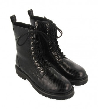 Gioseppo Keroka black leather ankle boots