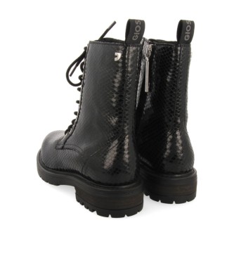 Gioseppo Keroka black leather ankle boots