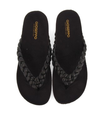 Gioseppo Narcao black flip flops -Height wedge: 6cm
