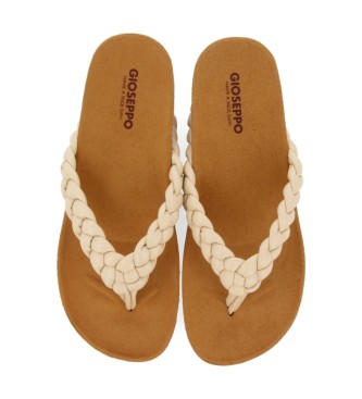 Gioseppo Narcao beige flip flops  -Heel height: 6cm