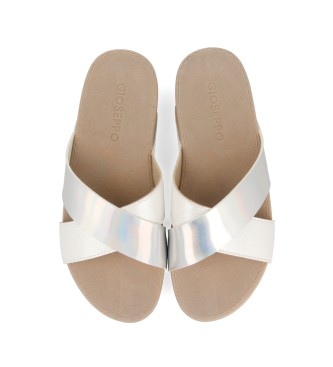 Gioseppo Mina sandals with silver wedge - Wedge height 4.5cm 