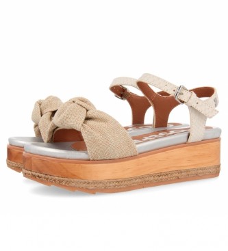 Gioseppo Raichur beige sandals -Platform height: 6 cm