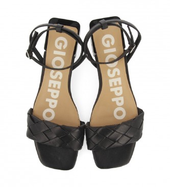 Gioseppo Craibas black leather sandals