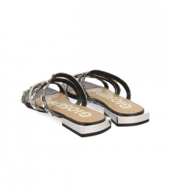 Gioseppo Caluha silver leather sandals