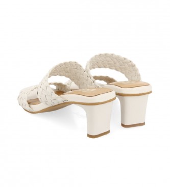 Gioseppo Sandálias de couro branco Pirie - calcanhar de 5,5 cm