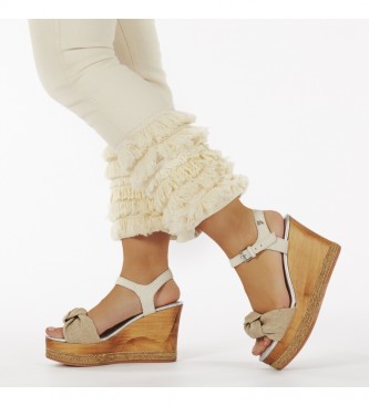 Gioseppo Olne beige sandals -Height wedge: 10 cm