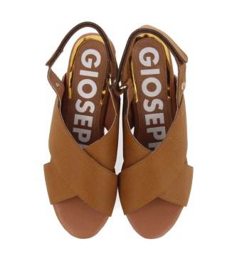 Gioseppo Sandals Ampere brown -Height: 8cm