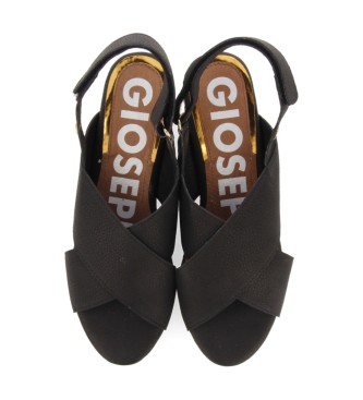 Gioseppo Ampere black sandals -Height: 8 cm