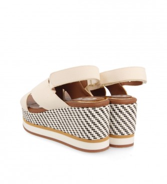 Gioseppo Ampere white sandals -Height wedge: 8cm