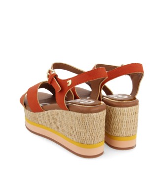 Gioseppo Seget orange sandals -Height wedge: 8cm