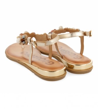 Gioseppo Leather sandals Eldoret beige, golden 