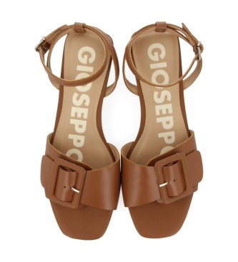 Gioseppo Brown Latrobe leather sandals