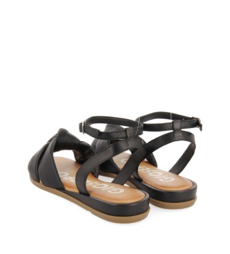 Gioseppo Egan leather sandals black