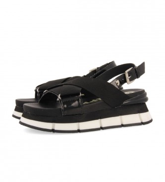 Gioseppo Black Lamole sandals -Height wedge: 5,5cm