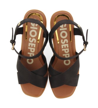 Gioseppo Willacy black sandals -Height: 9.5cm