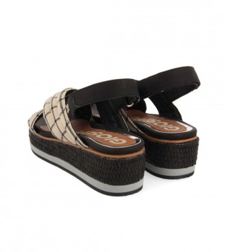 Gioseppo Sandals Goolwa black, multicolor -Platform height: 5.5cm