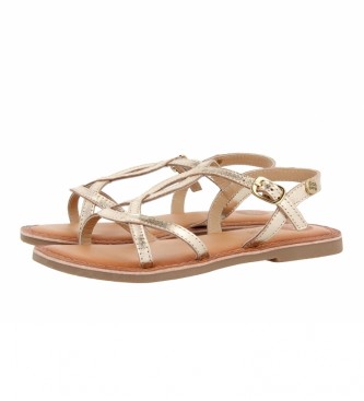 Gioseppo Golden Biscoe Leather Sandals