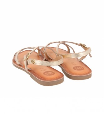 Gioseppo Golden Biscoe Leather Sandals