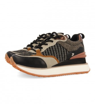 Gioseppo Sneakers with brown kunda external wedge