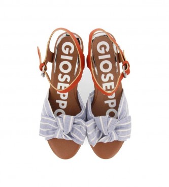 Gioseppo Wedge sandals Ivora blue - Wedge height 8cm 