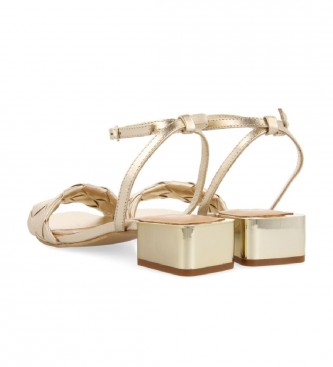 Gioseppo Craibas gold leather sandals