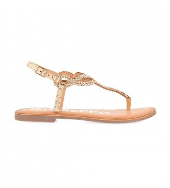 Gioseppo Gold Fyffe leather sandals