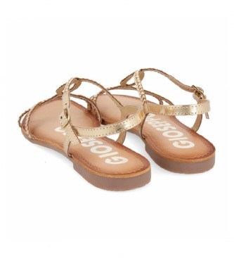Gioseppo Ossian golden leather sandals