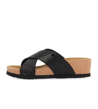 Gioseppo Sandalias Prades negro -altura cuña: 5cm- - Tienda Esdemarca moda,  calzado y complementos - zapatos de marca y zapatillas de marca