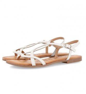 Gioseppo White Navassa leather sandals