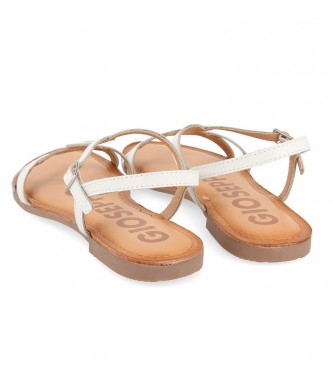Gioseppo White Navassa leather sandals