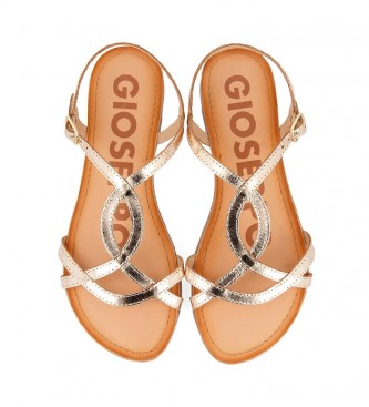 Gioseppo Leather sandals Navassa gold