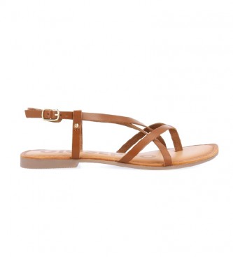Gioseppo Vina brown leather sandals