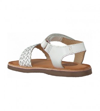 Gioseppo Volusia white leather sandals